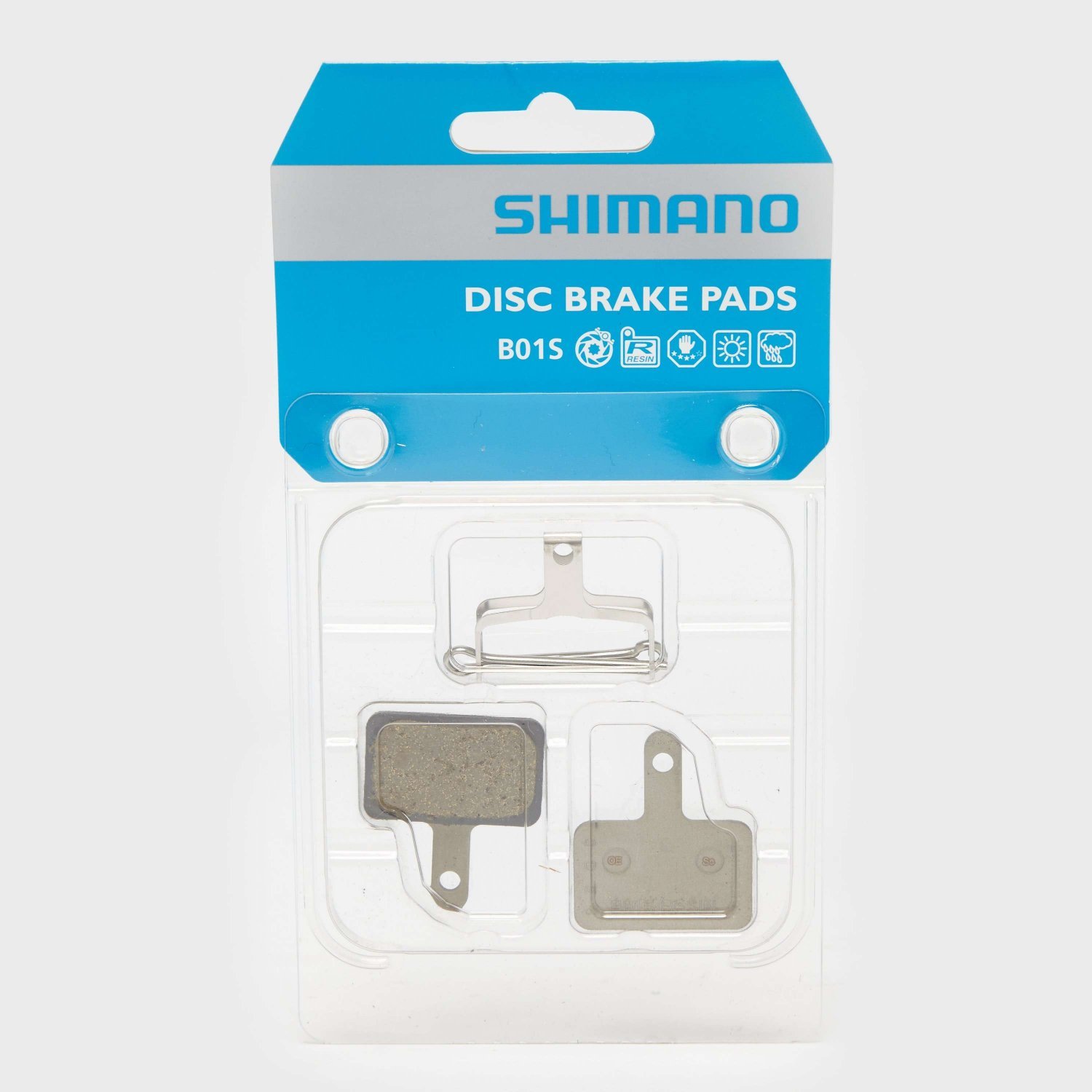 Тормозные колодки Shimano, для дисковых тормозов, B01S, полимерные c шплинтом, (1пара)