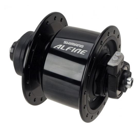 Втулка динамо Shimano Alfine S501, 36 отв, 6V-3W, черн, C.Lock, OLD:100мм