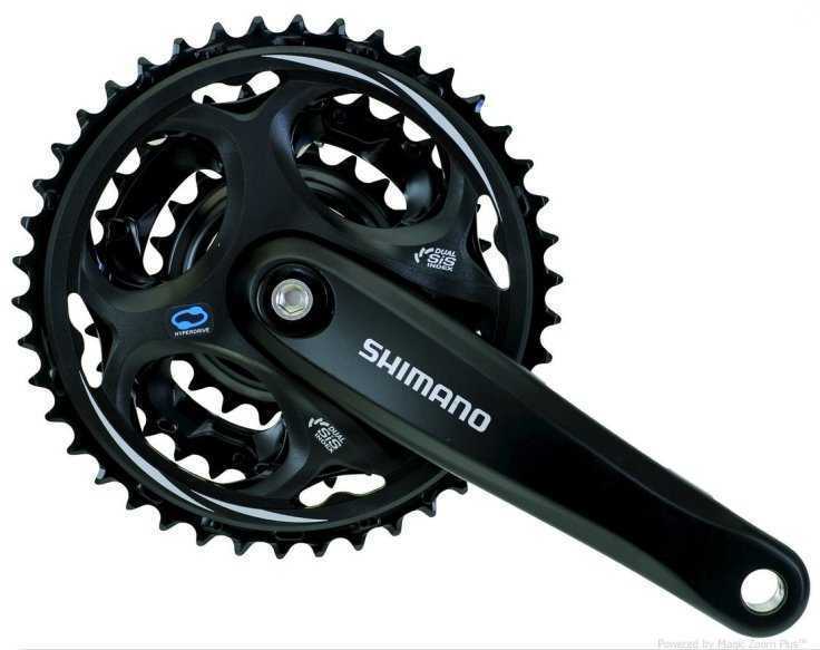 Система Shimano Altus, M311, 175мм, Кв, 42/32/22T, черный