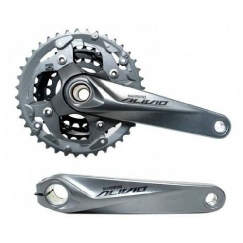 Система Shimano Alivio, M4050, 175мм, ин. вал, 40/30/22T, на 9ск. черная, без каретки