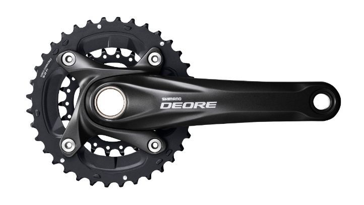 Система Shimano Deore, M617, 170мм, ин.вал, 36/22T без каретк., черный