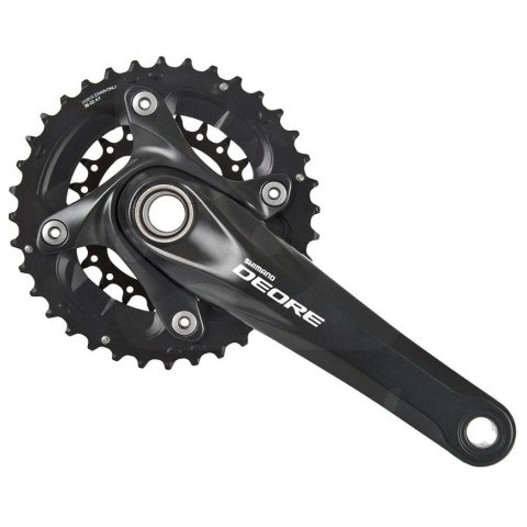 Система Shimano Deore, M617, 175мм, ин.вал, 38/24T без каретк., черный