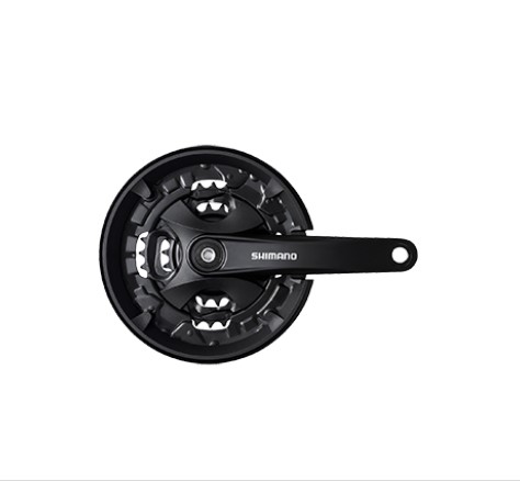 Система Shimano MT101, 175мм, 44/32/22T, под квадрат, с защит, с болтами, черный 9ск.