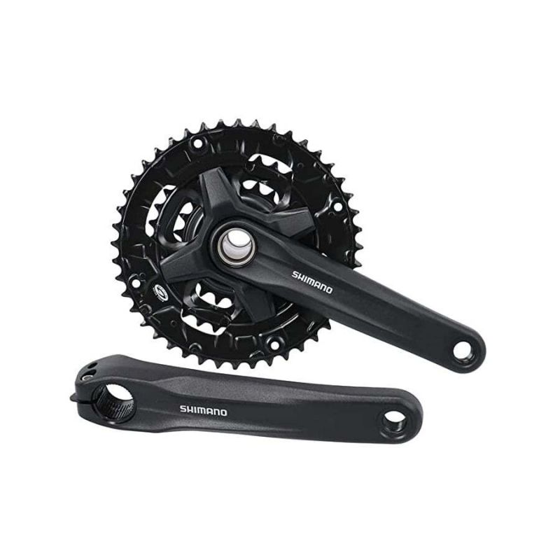 Система Shimano Altus MT200-3, 175мм, 40/30/22T, без защиты, черный, для 9ск.