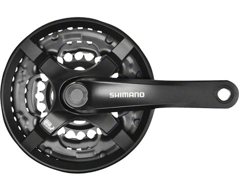 Система Shimano TY501, 175мм, Кв, 42/34/24, с защитой, с болтами, черный, инд.уп.