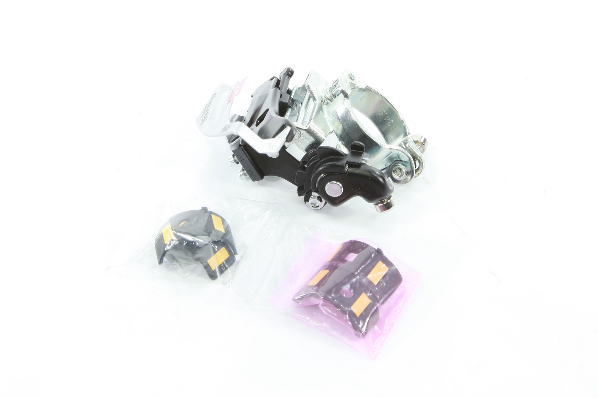 Переключатель передний Shimano Tourney, TY500, 6ск, ун. тяга, ун. хомут, уг.:66-69 42T