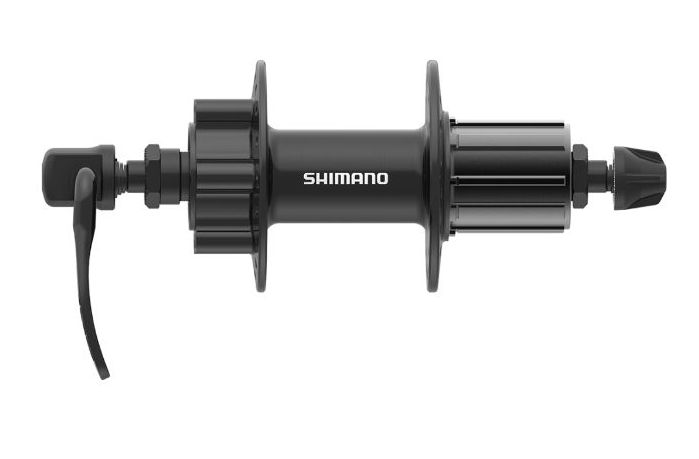 Втулка задняя Shimano TX506, 32 отв, 8/9/10 ск, 6-болт, QR 166мм, черный Old 135мм.