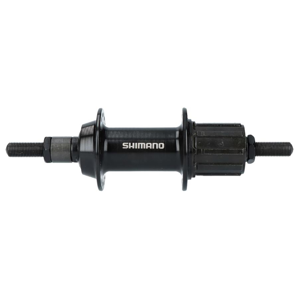Втулка задняя Shimano TY500,  7ск., 36отв., OLD:135мм, на гайках, черный