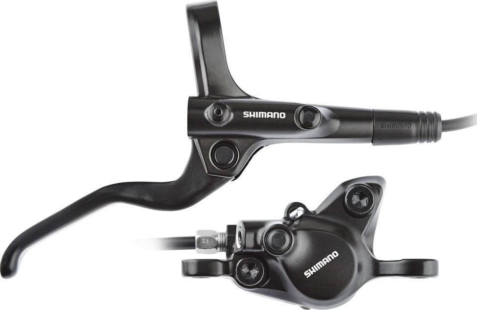Тормоз дисковый гидр. Shimano, MT200, BL(лев)/BR(передн), полимер. колодк., 1000мм, цв. черный