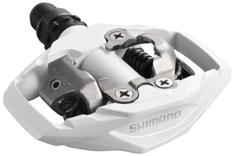 Педали Shimano, M530, SPD, с шипами, белый