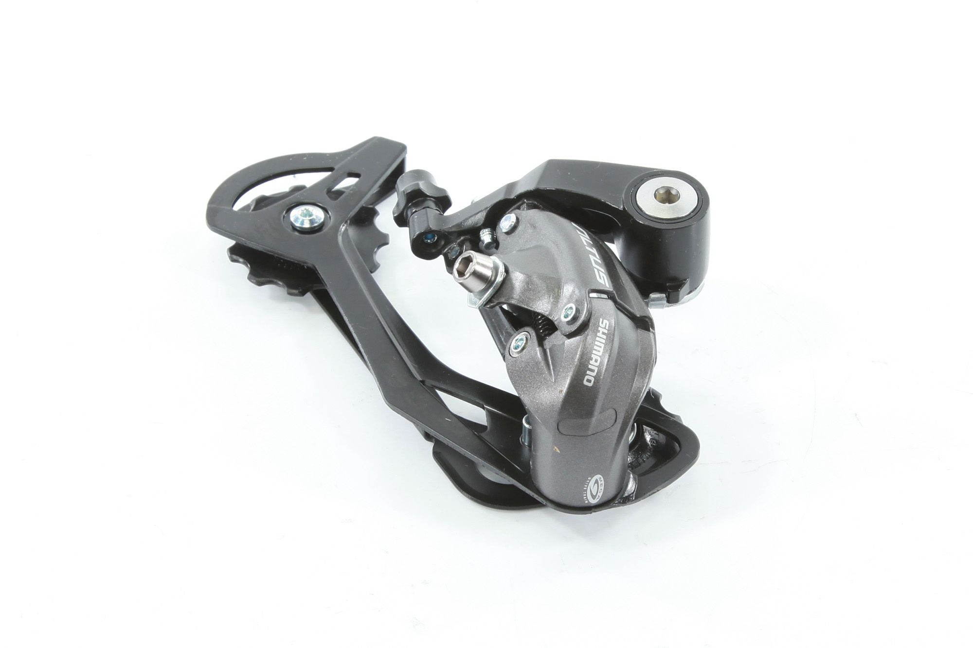 Переключатель задний Shimano Altus, M370, SGS, 9 ск., цв. черный