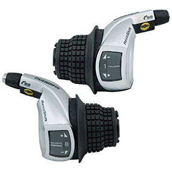 Шифтер Shimano Tourney, RS47, лев/пр, 3x8ск, тр.+оплетк