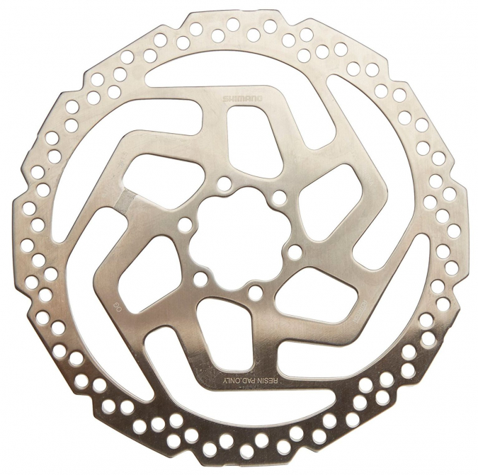 Тормозной диск Shimano, RT26,180мм, 6-болт,только для пласт колод