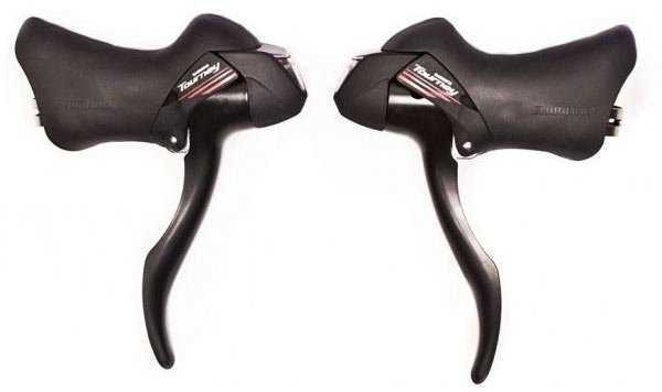 Шифтер/тормозная ручка Shimano Tourney шоссе, A073, 3x7ск, тр.+оплетк