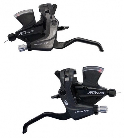 Шифтер Shimano Altus, M310, лев/пр, 3x8ск, тр.+оплетк (10130202/090216/0002123, ИНДОНЕЗИЯ)