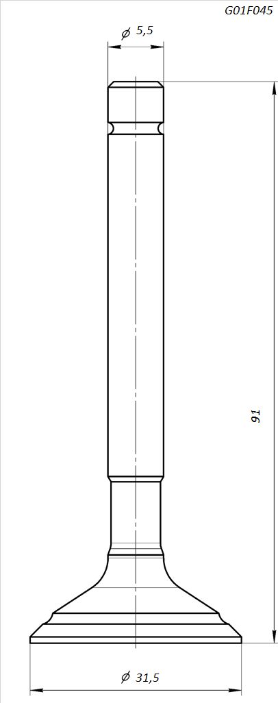 Клапан впускной BSE YX250