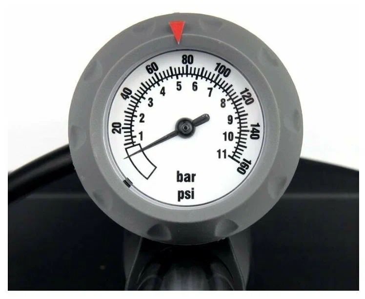 Велосипедный насос напольный GIYO GF-55P, металл, с манометром, 160 psi(11атм), авто/вело ниппель.