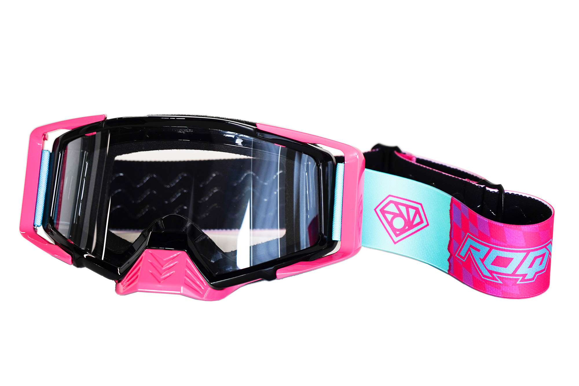 Очки мото ROQVI QUINN розовый/голубой