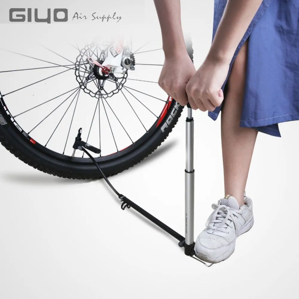 Насос Giyo GM-821 High-Performance Micro Floor Pump, металлический с манометром.
