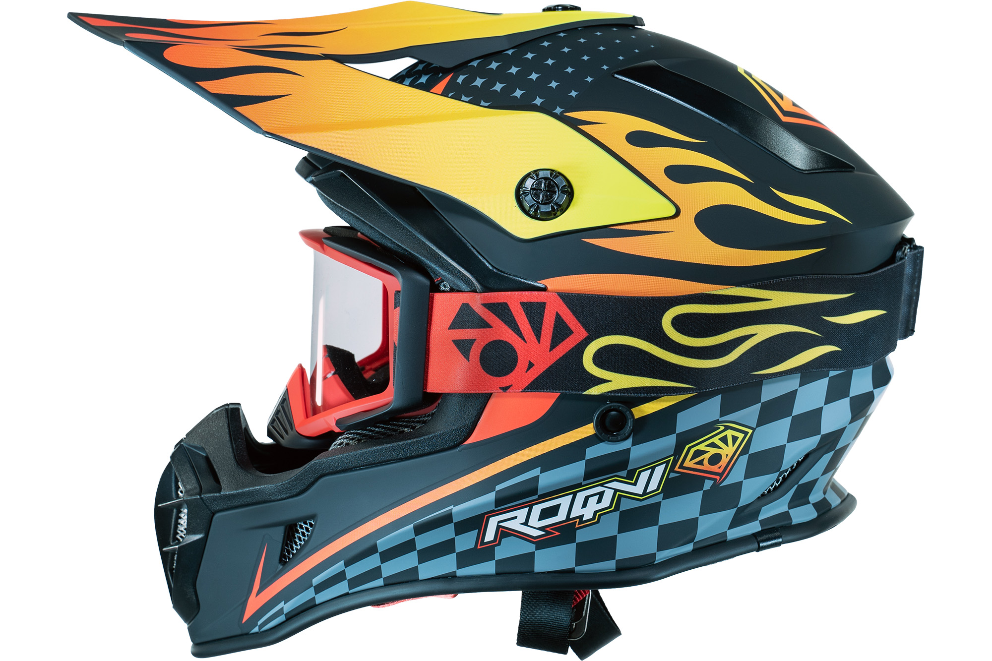 Мотошлем и Маска Roqvi модель FLAME