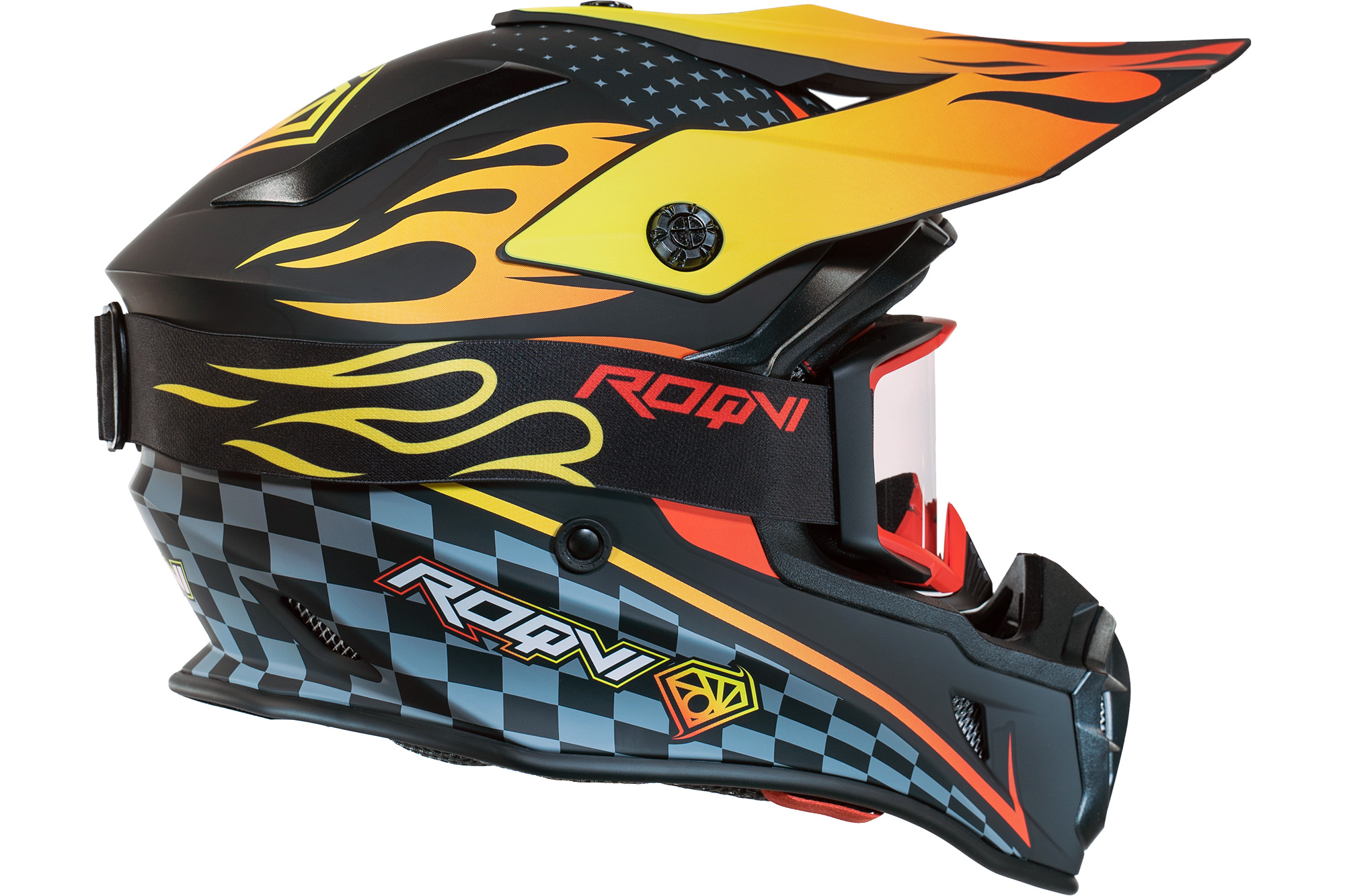 Мотошлем и Маска Roqvi модель FLAME