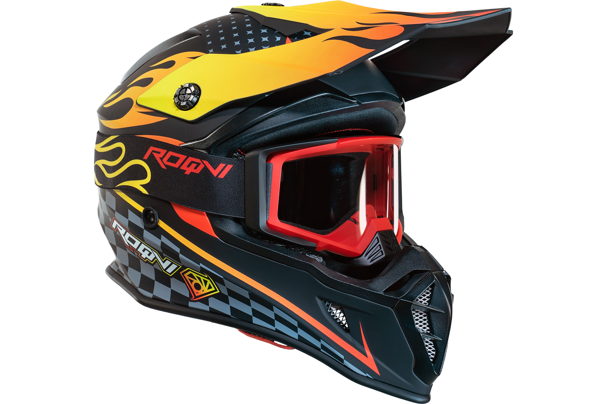 Мотошлем и Маска Roqvi модель FLAME