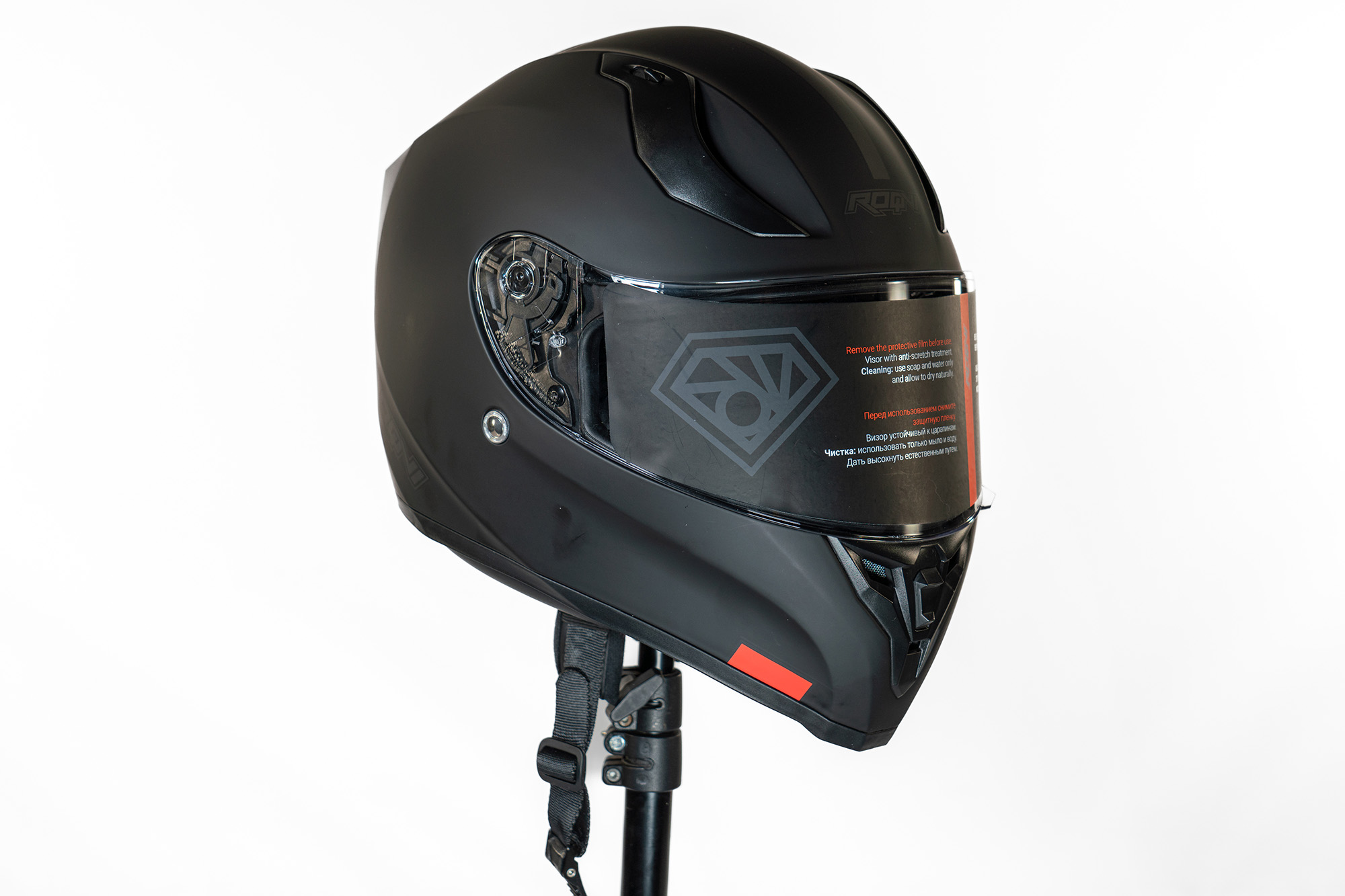 Мотошлем ROQVI DEVIL черный/красный матовый