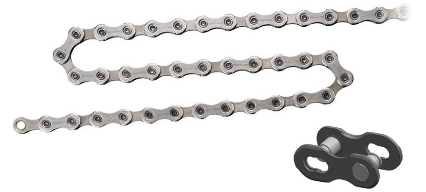 Цепь велосипедная Shimano E8000, 11ск, 138 зв., с ампульным пином (1шт.)