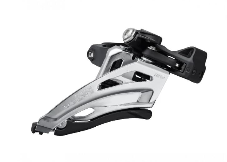 Переключатель передний Shimano Deore, M4100-M, side-swing, на хомут 34,9(с адапт. 28,6/31,8), для 2x