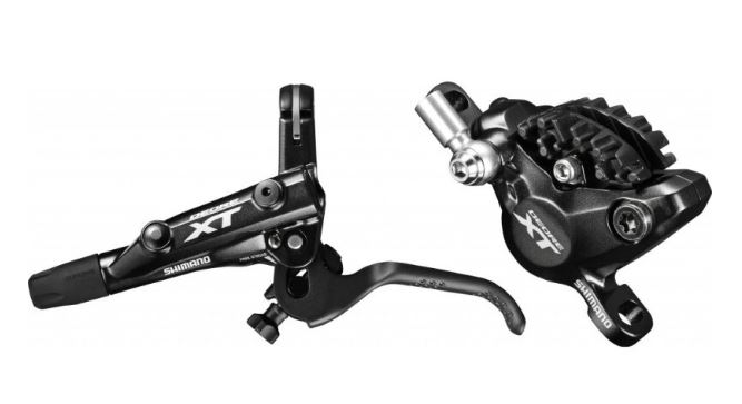 Тормоз дисковый Shimano, M8000, BL(лев)/BR(пер), без адапт., пласт. кол. с радиат, 1000мм