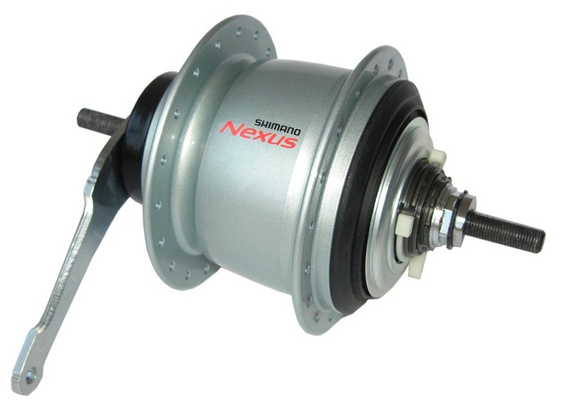 Втулка планетарная Shimano Nexus, C6001, 36 отв, 8ск, ножн. тор., 132x184мм, серебро, б/уп.