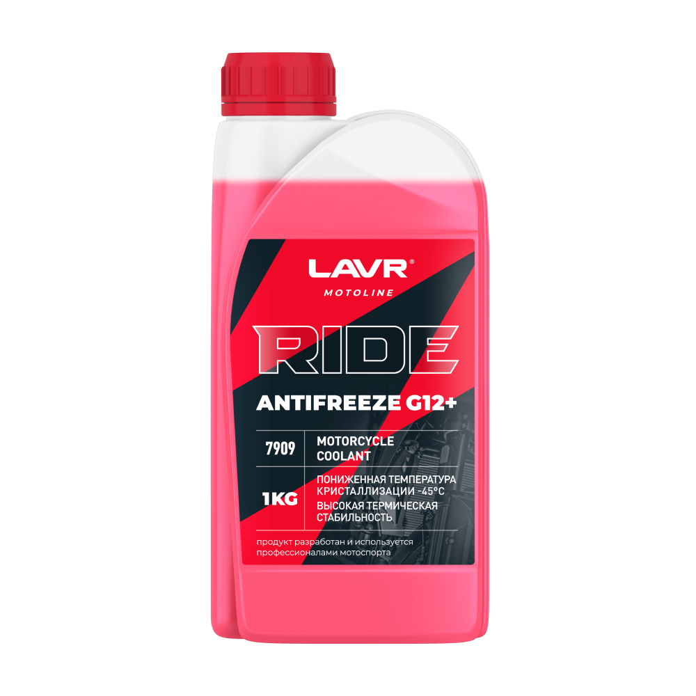 LAVR Ln7909 MOTO Антифриз для мотоцикла RIDE G12+, 1л