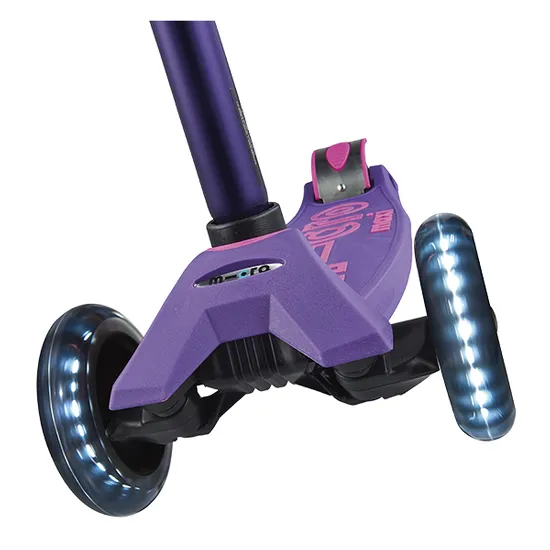 Самокат Maxi Micro Deluxe Сиреневый LED