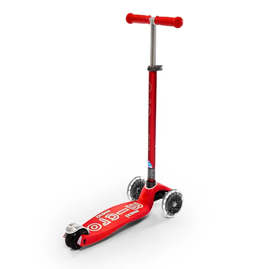 Самокат Maxi Micro Deluxe Красный LED