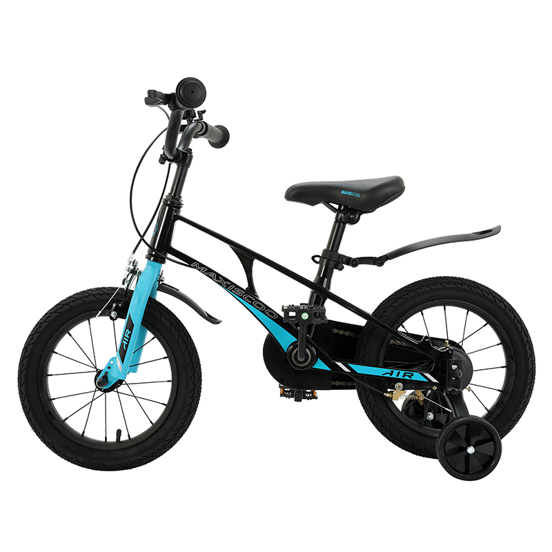 Детский Велосипед MAXISCOO  "Air" Standard Plus 14", Черный Аметист, С Ручными Тормозами (2023)