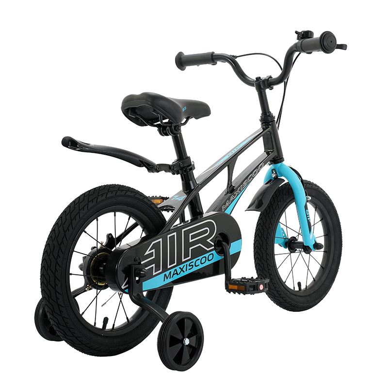 Детский Велосипед MAXISCOO  "Air" Standard Plus 14", Черный Аметист, С Ручными Тормозами (2023)