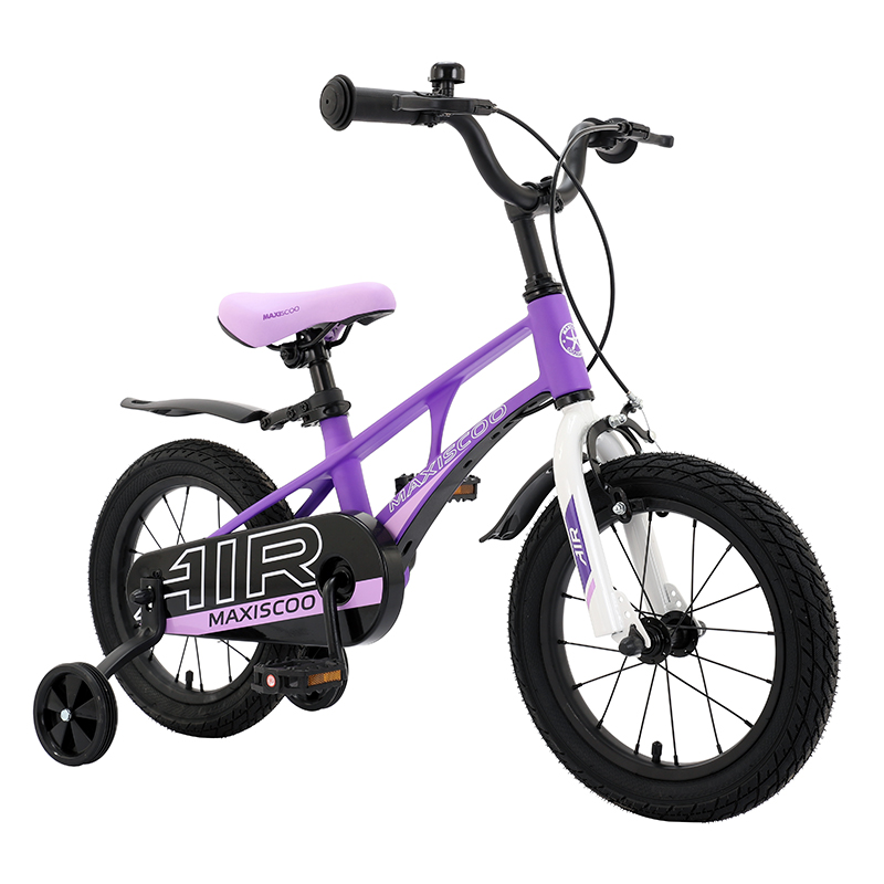 Детский Велосипед MAXISCOO  "Air" Standard Plus 14", Фиолетовый Матовый, С Ручными Тормозами (2023)