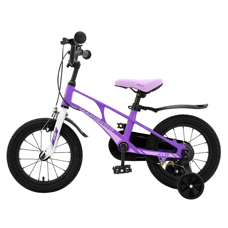Детский Велосипед MAXISCOO  "Air" Standard Plus 14", Фиолетовый Матовый, С Ручными Тормозами (2023)