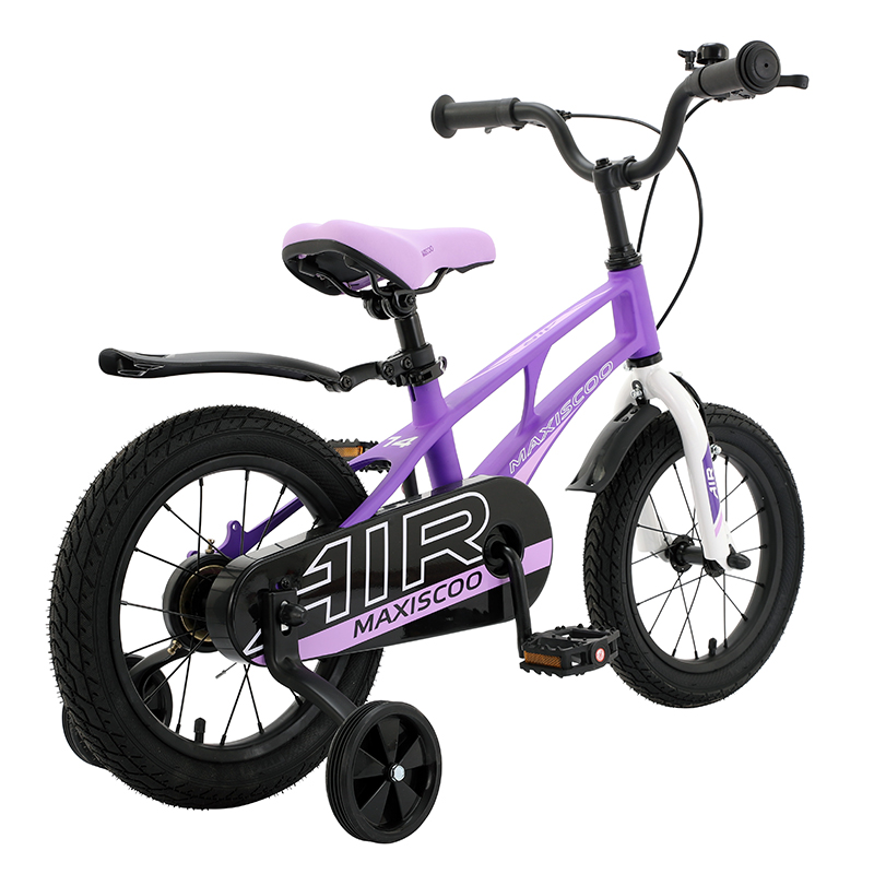 Детский Велосипед MAXISCOO  "Air" Standard Plus 14", Фиолетовый Матовый, С Ручными Тормозами (2023)
