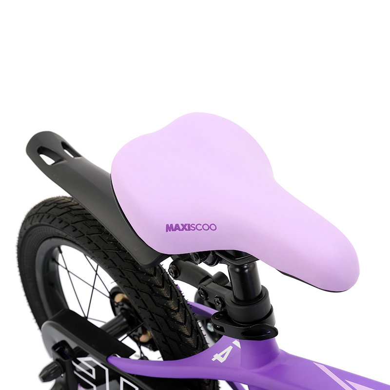 Детский Велосипед MAXISCOO  "Air" Standard Plus 14", Фиолетовый Матовый, С Ручными Тормозами (2023)