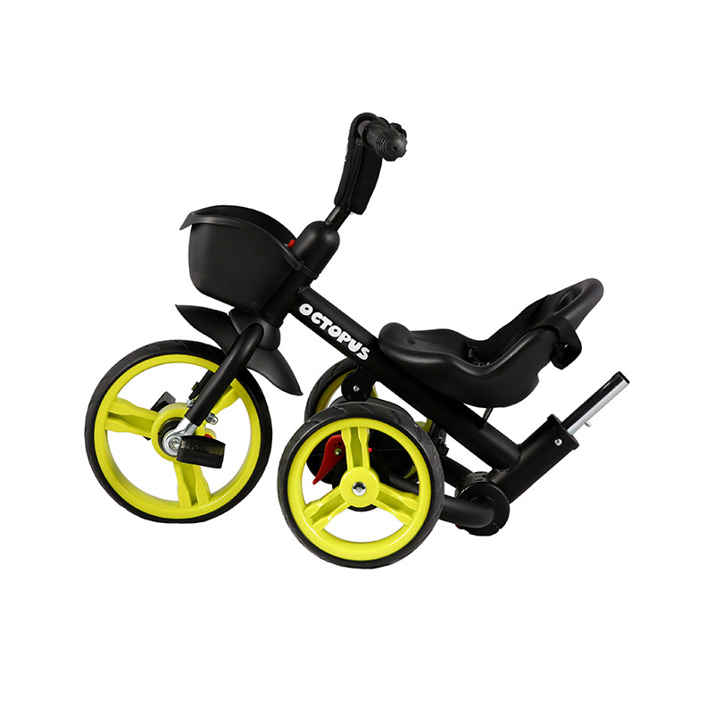Велосипед 3-х колесный Детский Складной Maxiscoo "Octopus" (2021), с Ручкой Управления, Cалатовый