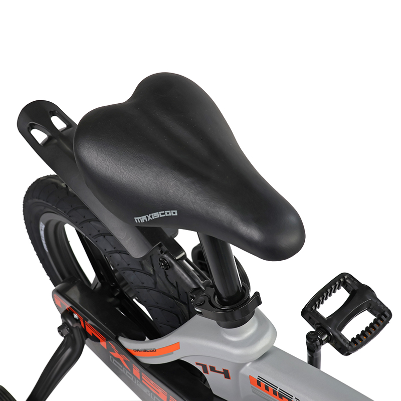 Детский Велосипед MAXISCOO  "Cosmic", Deluxe Plus 14", Серый Матовый, С Дисковыми Тормозами (2023)