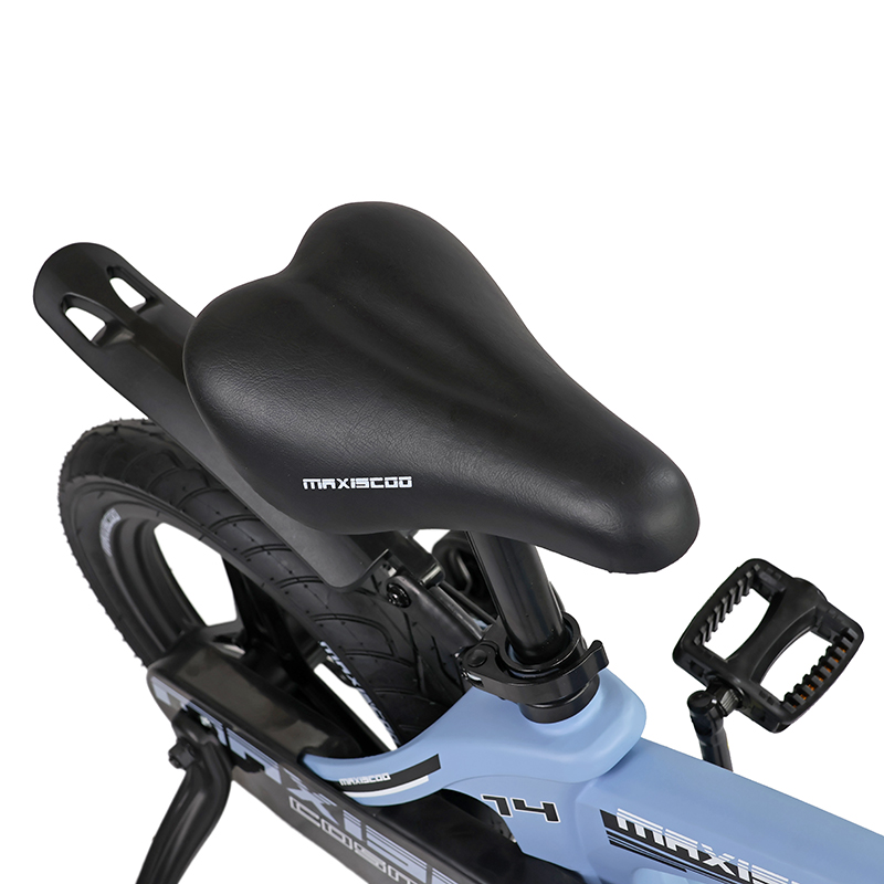 Детский Велосипед MAXISCOO  "Cosmic", Deluxe Plus 14", Голубой Матовый, С Дисковыми Тормозами (2023)