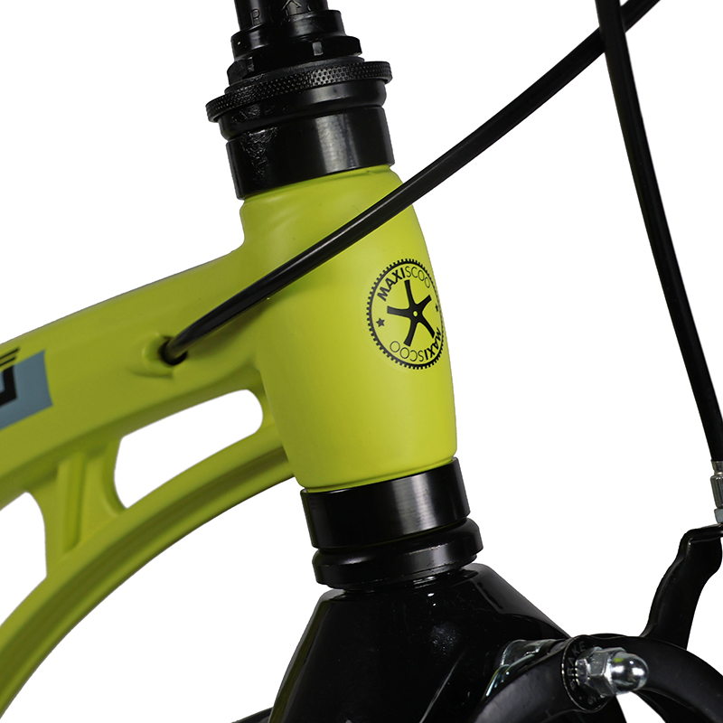 Детский Велосипед MAXISCOO  "Cosmic" Standard 16", Желтый Матовый, С Ручными Тормозами (2023)