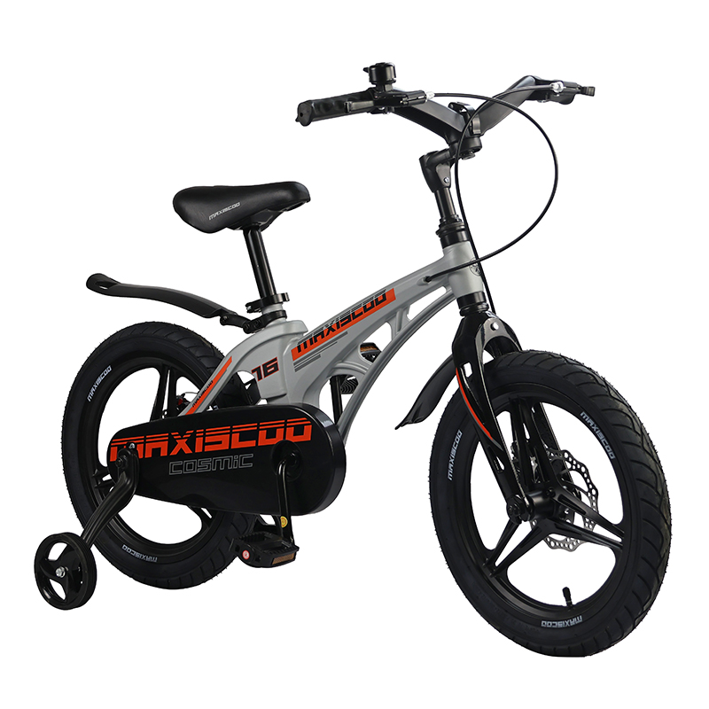 Детский Велосипед MAXISCOO "Cosmic" Deluxe 16", Серый Матовый, С ...