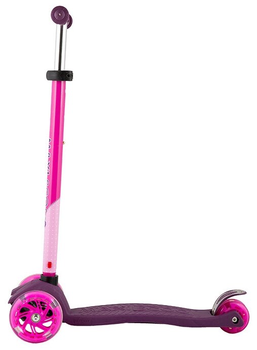 Самокат 3-х колесный Maxiscoo "Junior" (2021), со Светящимися Колесами, Фиолетовый