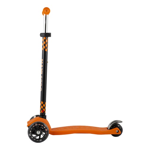 Самокат 3-х колесный Maxiscoo "Junior" (2021), со Светящимися Колесами, Оранжевый