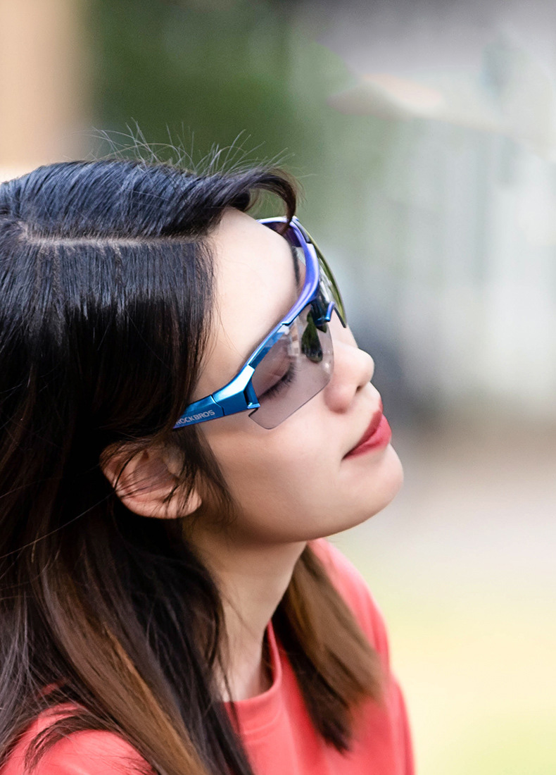 Очки велосипедные ROCKBROS 10132. Цвет оправы - хамелеон. Всепогодные