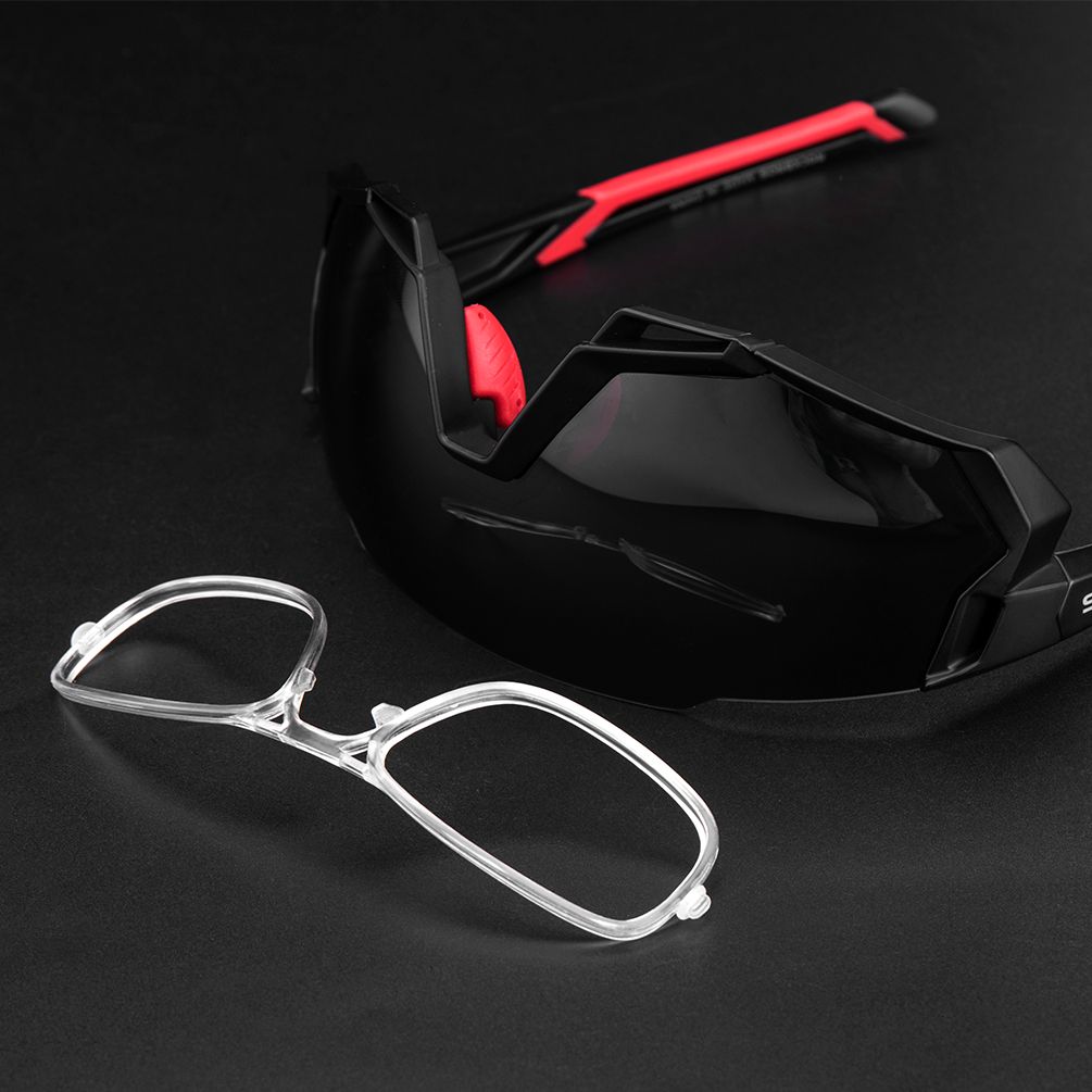 Очки велосипедные ROCKBROS 10131. Цвет оправы - матово черный. 5 сменных линз с поляризацией