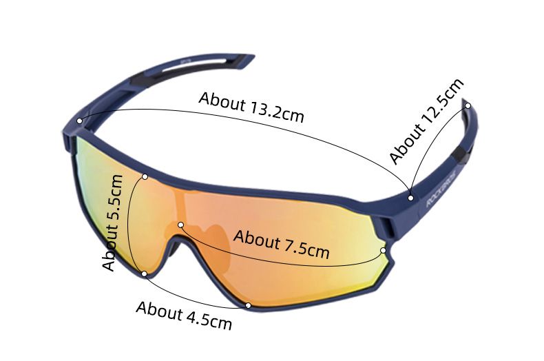 Очки велосипедные ROCKBROS 10134. Цвет оправы - синий. Линзы с поляризацией